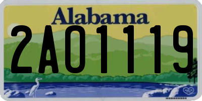 AL license plate 2AO1119