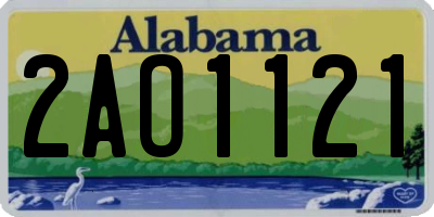 AL license plate 2AO1121