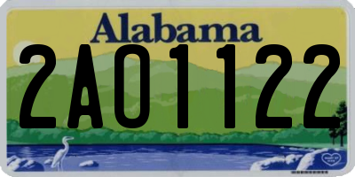 AL license plate 2AO1122