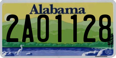 AL license plate 2AO1128