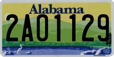 AL license plate 2AO1129