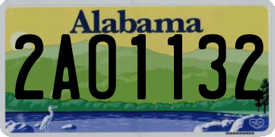 AL license plate 2AO1132
