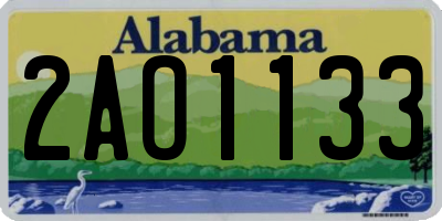 AL license plate 2AO1133