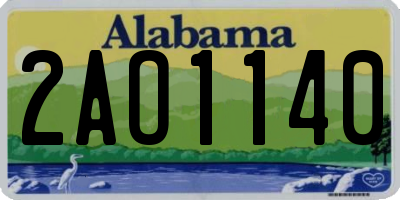 AL license plate 2AO1140