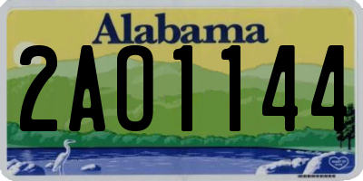 AL license plate 2AO1144