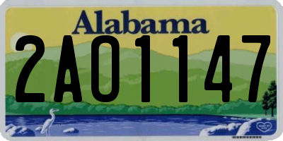 AL license plate 2AO1147