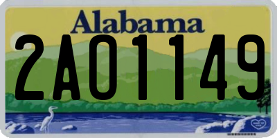 AL license plate 2AO1149