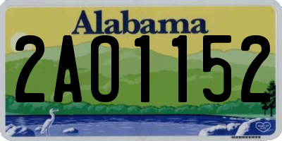 AL license plate 2AO1152