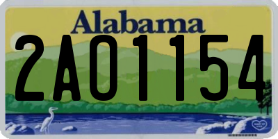 AL license plate 2AO1154