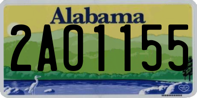AL license plate 2AO1155