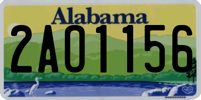AL license plate 2AO1156