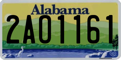 AL license plate 2AO1161