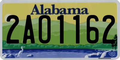 AL license plate 2AO1162