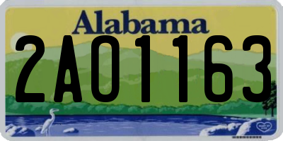 AL license plate 2AO1163