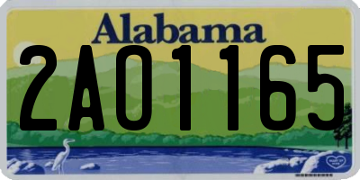 AL license plate 2AO1165