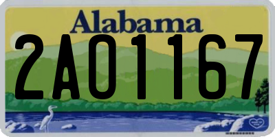 AL license plate 2AO1167