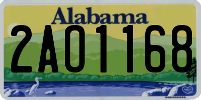 AL license plate 2AO1168