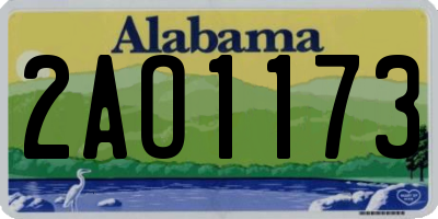 AL license plate 2AO1173
