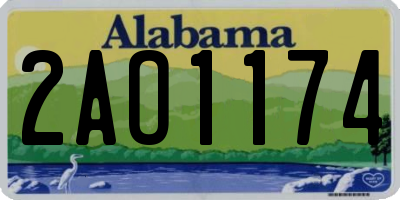 AL license plate 2AO1174