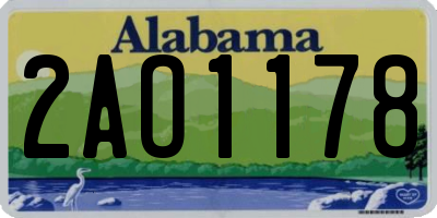 AL license plate 2AO1178