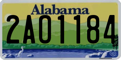 AL license plate 2AO1184