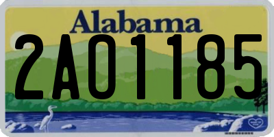 AL license plate 2AO1185