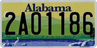 AL license plate 2AO1186