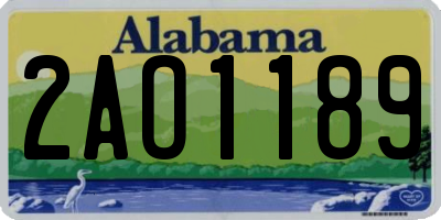 AL license plate 2AO1189