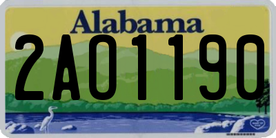 AL license plate 2AO1190