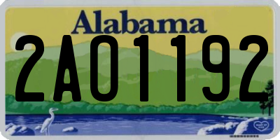 AL license plate 2AO1192