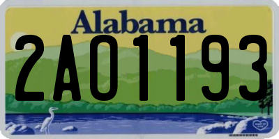 AL license plate 2AO1193