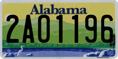 AL license plate 2AO1196