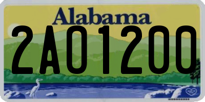AL license plate 2AO1200