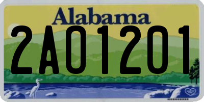 AL license plate 2AO1201