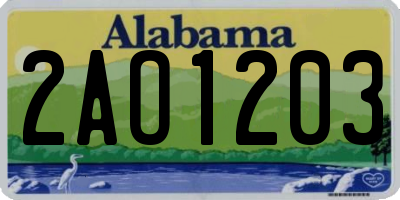 AL license plate 2AO1203