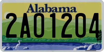 AL license plate 2AO1204