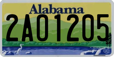 AL license plate 2AO1205