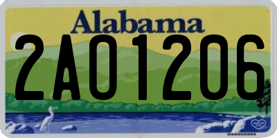 AL license plate 2AO1206