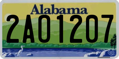 AL license plate 2AO1207