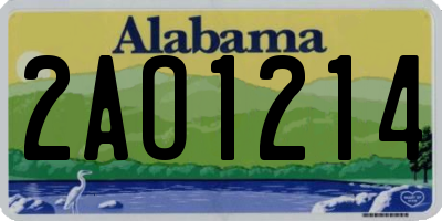 AL license plate 2AO1214