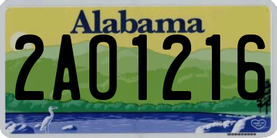 AL license plate 2AO1216
