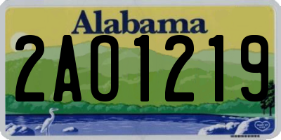 AL license plate 2AO1219