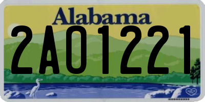 AL license plate 2AO1221