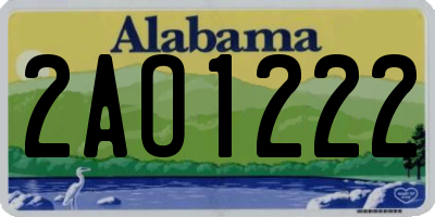 AL license plate 2AO1222