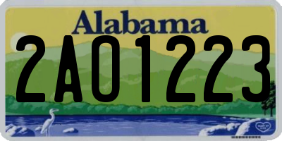 AL license plate 2AO1223