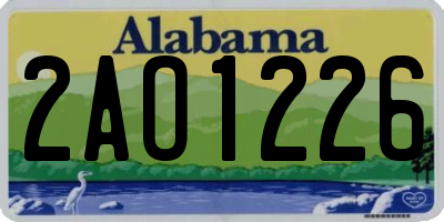 AL license plate 2AO1226