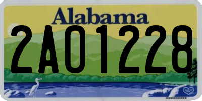 AL license plate 2AO1228