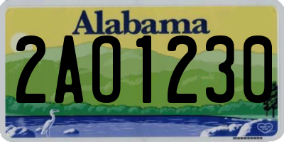 AL license plate 2AO1230
