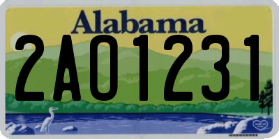AL license plate 2AO1231