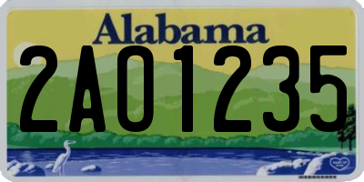 AL license plate 2AO1235